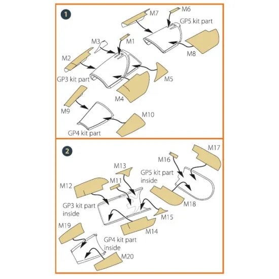 Clear Prop 72095 1/72 Mirage 2000n Double Sided Painting Mask On Yellow Kabuki Paper For Dream Model Kits