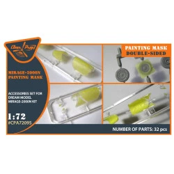 Clear Prop 72095 1/72 Mirage 2000n Double Sided Painting Mask On Yellow Kabuki Paper For Dream Model Kits