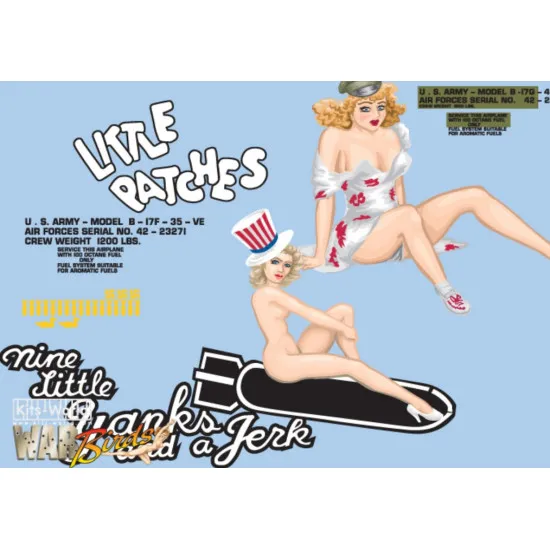 Kits World Kw148032 1/48 Decal For Boeing B-17 F/G Flying Fortress