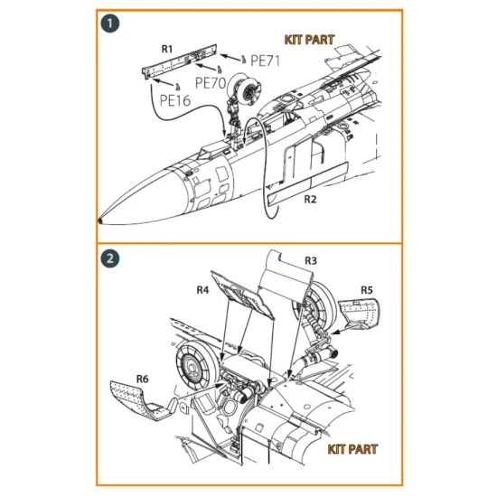Clear Prop 72096 1/72 Mig 23 Undercarriage Covers For Cp Kits Resin Model