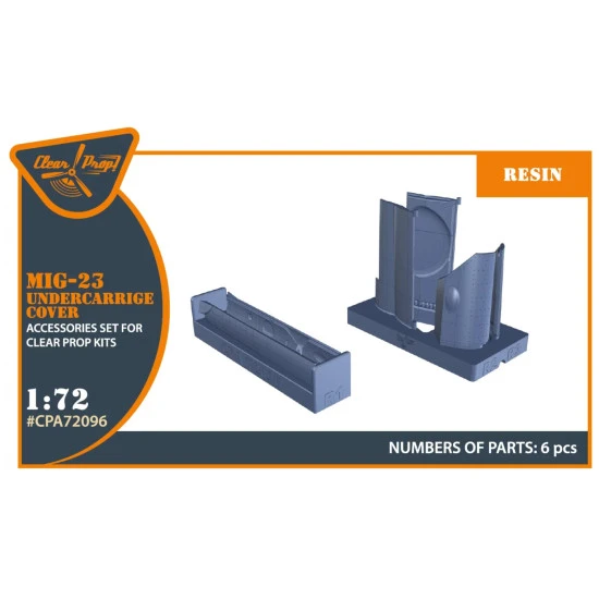 Clear Prop 72096 1/72 Mig 23 Undercarriage Covers For Cp Kits Resin Model