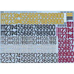 Kits World Kw148042 1/48 Decal For Luftwaffe Fighter Numbers Me109f G And K