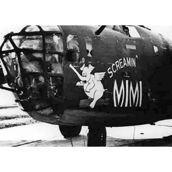 Kits World Kw148044 1/48 Decal For Boeing B-24d Liberator Screamin Mimi