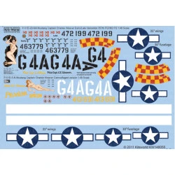 Kits World Kw148055 1/48 Decal Captain Charles Weaver Passion Wagon 357 Fg Early