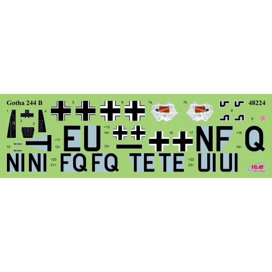 Icm 48224 1/48 Gotha Go 244b-2 Wwii German Transport Aircraft Model Kit