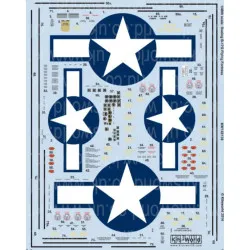 Kits World Kw148128 1/48 Decal For Boeing B-17g Flying Fortress