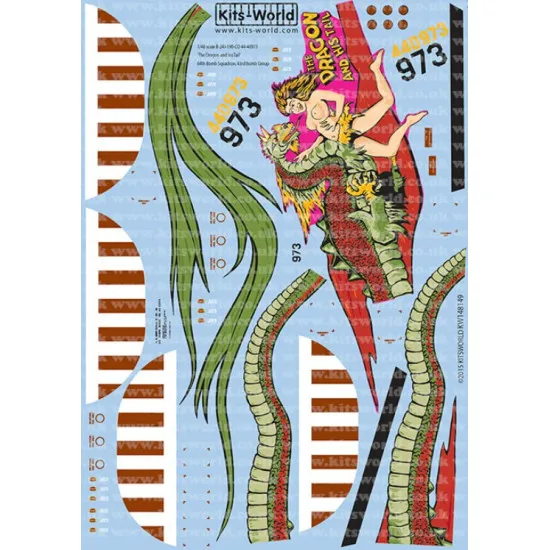 Kits World Kw148149 1/48 Decal For B-24j Liberator B-24j-190-co