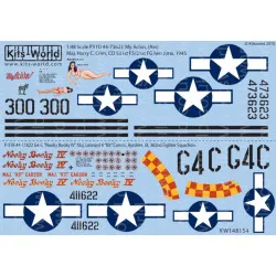 Kits World Kw148154 1/48 Decal For North American Mustang P-51d P-51k