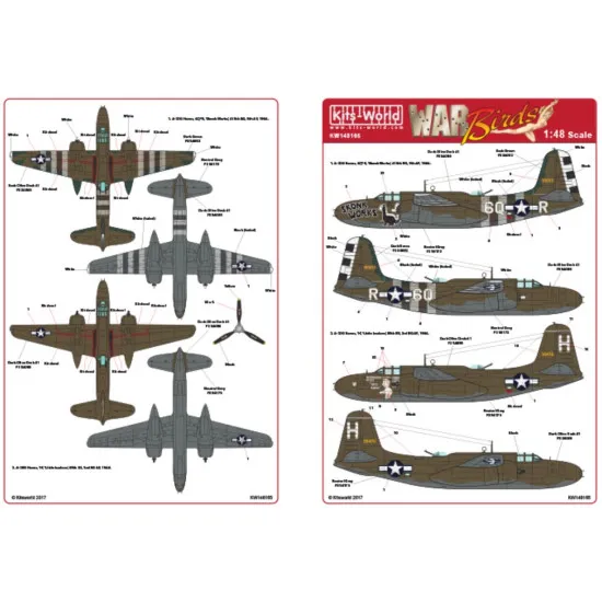 Kits World Kw148165 1/48 Decal For A-20g Douglas Havoc Accessories For Aircraft