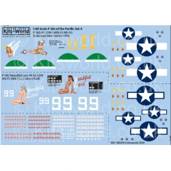 Kits World Kw148209 1/48 Decal For P 38l Of The Pacific Late War Set 4