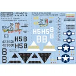 Kits World Kw148214 1/48 Decal For Lockheed P-38j Lightnings