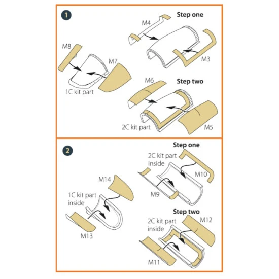 Clear Prop 72097 1/72 Amx Ghibli Double Sided Painting Mask On Yellow Kabuki Paper For Italeri Kits