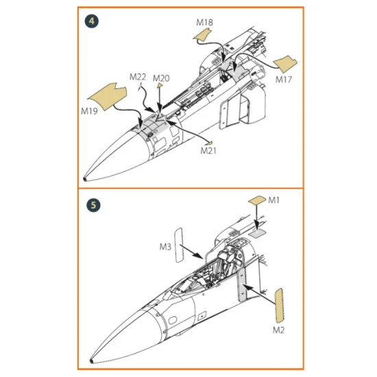 Clear Prop 72099 1/72 Mig 23ml Mld P Mlae Exterior Painting Mask On Yellow Kabuki Paper For Cp Kits