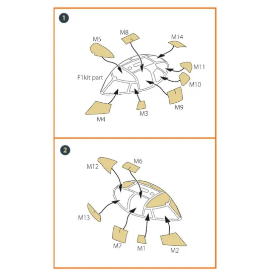 Clear Prop 72104 1/72 A 3b Painting Mask On Yellow Kabuki Paper For Hasegawa Kits