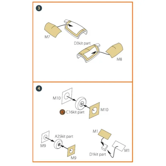 Clear Prop 72108 1/72 G 91r Painting Mask On Yellow Kabuki Paper For Meng Kits