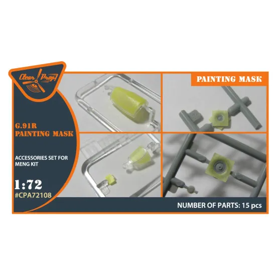 Clear Prop 72108 1/72 G 91r Painting Mask On Yellow Kabuki Paper For Meng Kits