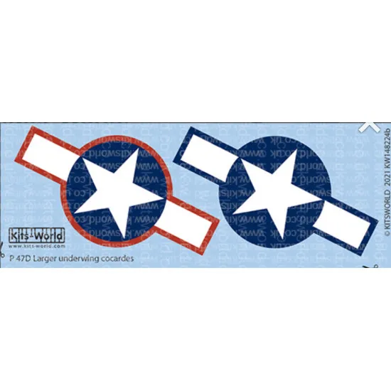 Kits World Kw148224 1/48 Decal For P-47c/D Thunderbolts Accessories For Aircraft