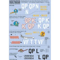 Kits World Kw172002 1/72 Decal For American Nose Art P51b Mustang