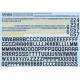 Kits World Kw172007 1/72 Decal For P51 B/C/D Mustang Numbers And Letters