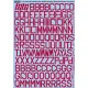 Kits World Kw172026 1/72 Decal 48 Inch Code Letters Dull Red Accesories Kit