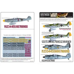 Kits World Kw172029 1/72 Decal For Luftwaffe Fighter Numbers Accessories Kit