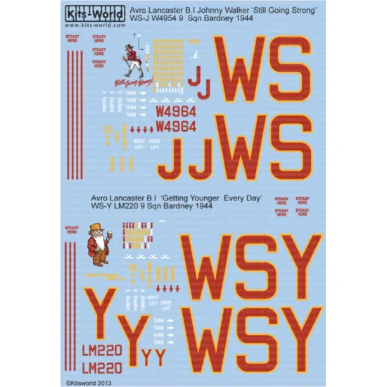 Kits World Kw172094 1/72 Decal For Avro Lancaster B.i Accessories Kit