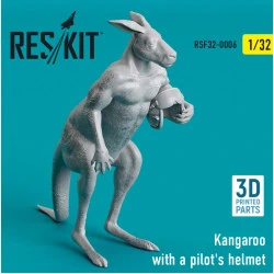 Reskit Rsf32-0006 1/32 Kangaroo With A Pilots Helmet 3d Printed