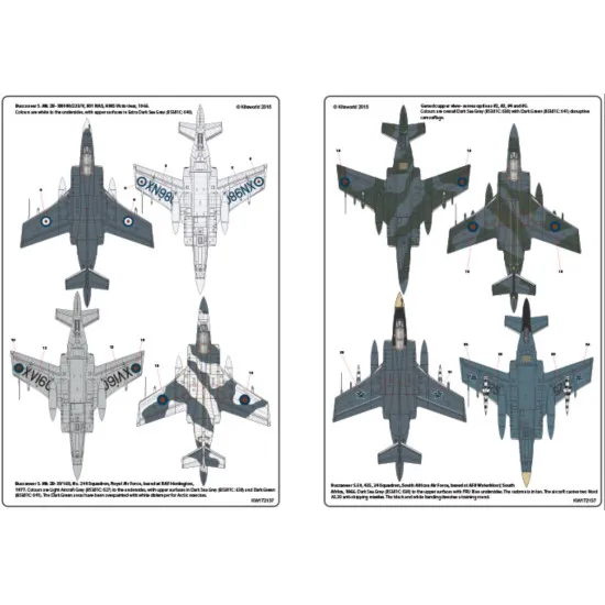 Kits World Kw172137 1/72 Decal Blackburn Buccaneer S2b Raf Accessories Aircraft