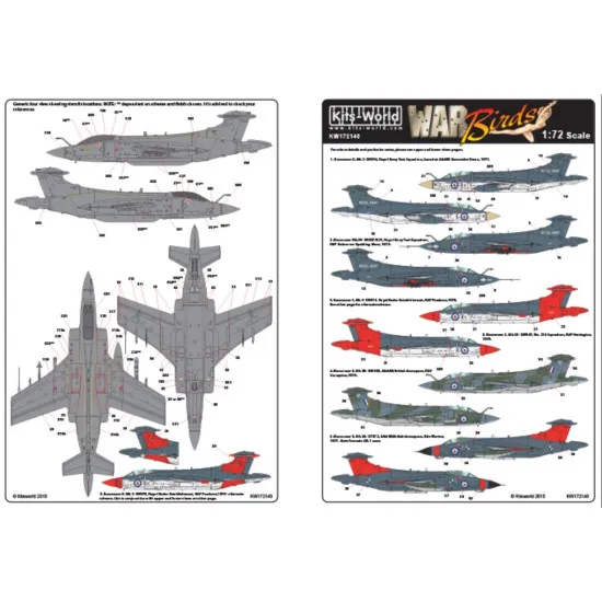 Kits World Kw172140 1/72 Decal For Blackburn Buccaneers S Mk 2 Mk2a Mk2b