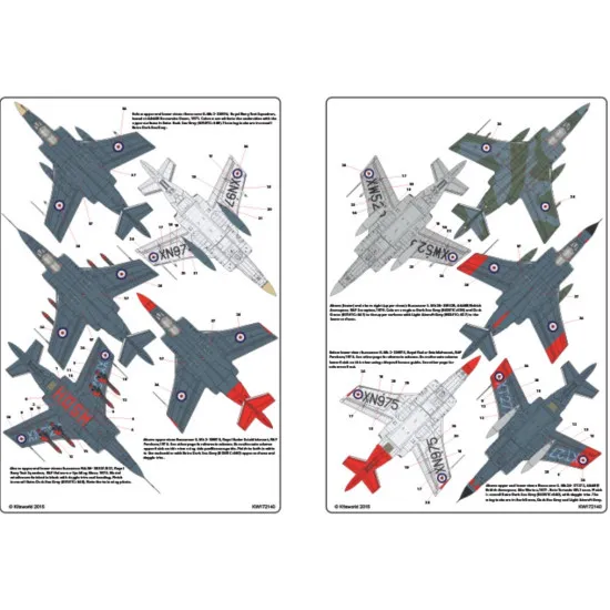 Kits World Kw172140 1/72 Decal For Blackburn Buccaneers S Mk 2 Mk2a Mk2b