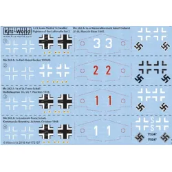 Kits World Kw172157 1/72 Messerschmitt Me-262a-1a Du Generalleutnant Adolf Galland