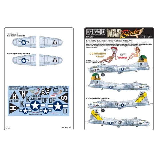Kits World Kw172173 1/72 Decal For Boeing Flying Fortress B-17g Accessories Kit