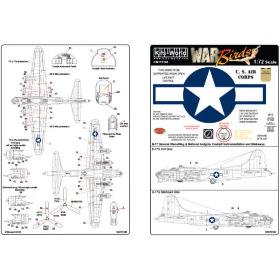 Kits World Kw172188 1/72 Decal For Raf Roundels And General Markings Wwii Early To Mid-war