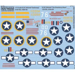 Kits World Kw172194 1/72 Decal For B-25c North American B-25 Mitchell