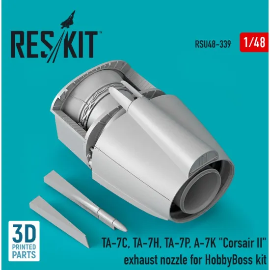 Reskit Rsu48-0339 1/48 Ta7c Ta7h Ta7p A7k Corsair Ii Exhaust Nozzle For Hobbyboss Kit 3d Printed