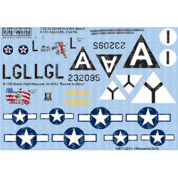 Kits World Kw172223 1/72 Decal For Boeing B-17g Flying Fortress Accessories Kit