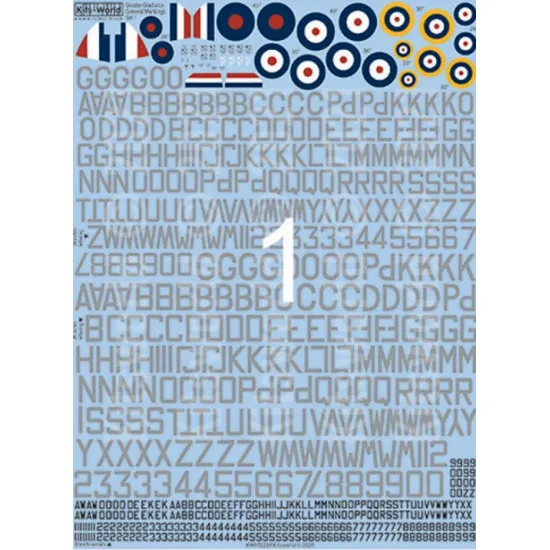 Kits World Kw172234 1/72 Gloster Gladiator General Cocarde Id Letters Characters