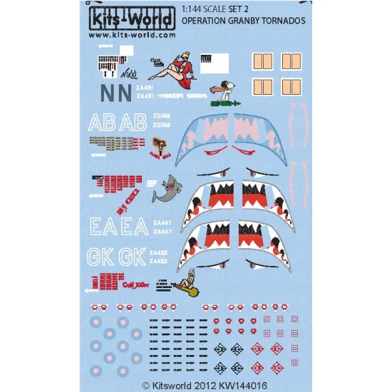 Kits World Kw144016 1/144 Decal For Panavia Tornado Gr1 Accessories For Aircraft