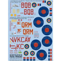 Kits World Kw144033 1/144 Decal For Bi - Biii Avro Lancasters Accessories Kit