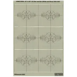 Kits World Kwm720094 1/72 Mask For Us Stars And Bar 1943-1947 35 Inch And 40 Inch