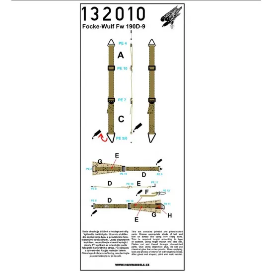 Hgw 132010 1/32 Seatbelts For Focke-wulf Fw190d-9 For Hasegawa And Revell