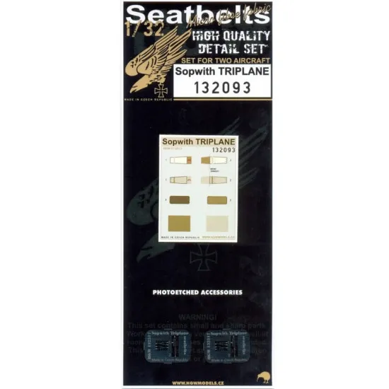 Hgw 132093 1/32 Seatbelts For Sopwith Triplane For Wingnut Wings Kits