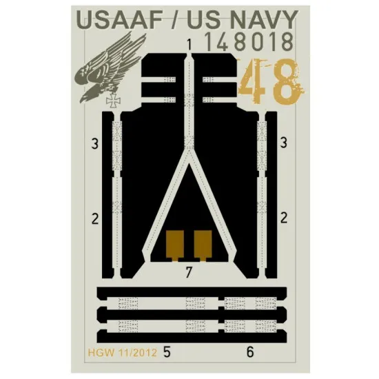 Hgw 148018 1/48 Seatbelts For Us Fighters Accessories For Aircraft