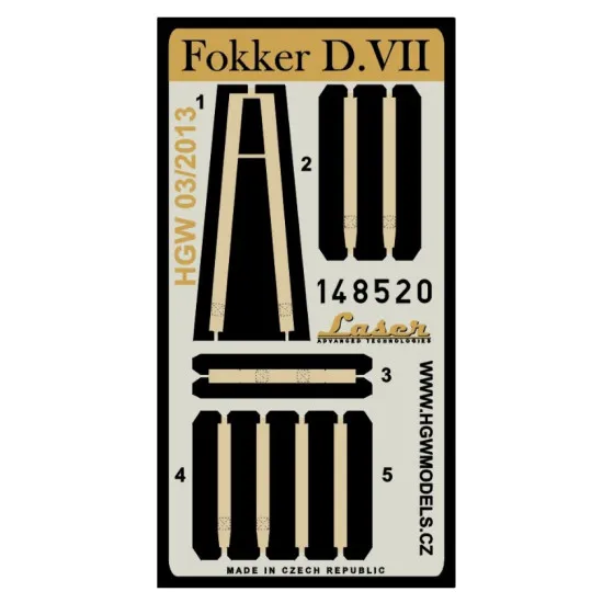 Hgw 148520 1/48 Seatbelts For Fokker D.vii Accessories For Aircraft