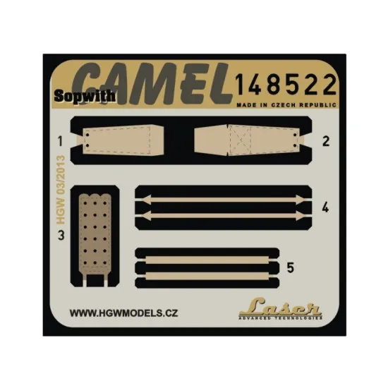 Hgw 148522 1/48 Seatbelts For Sopwith Camel Accessories For Aircraft