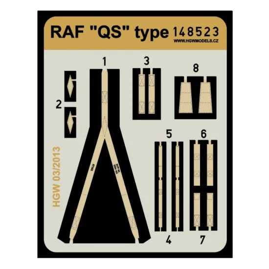 Hgw 148523 1/48 Seatbelts For Raf Qs Type Late Accessories For Aircraft