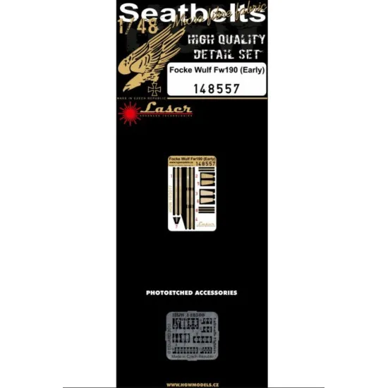 Hgw 148557 1/48 Seatbelts For Fw 190 Early Accessories For Aircraft