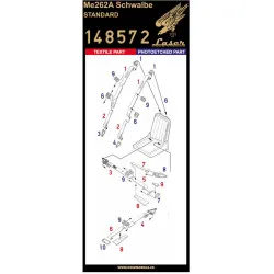 Hgw 148572 1/48 Seatbelts For Me262a Schwalbe Standart Accessories For Aircraft