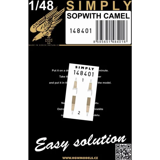 Hgw 148401 1/48 Seatbelts For Sopwith Camel 3d Print Accessories For Aircraft