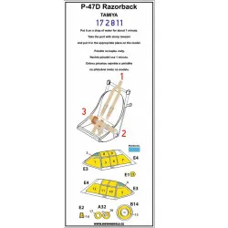 Hgw 172811 1/72 Seatbelts And Mask For P-47d Razorback Basic Line For Tamiya
